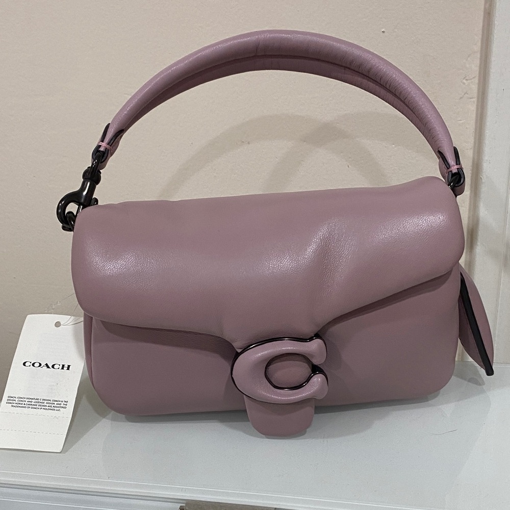 Coach Dusty mini lavender pillow tabby